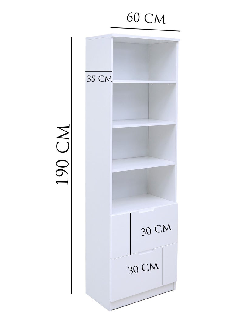 AFT AFT UNIQUE DESIGN BOOK SHELF COLOR WHITE BS-2063  - Image 4