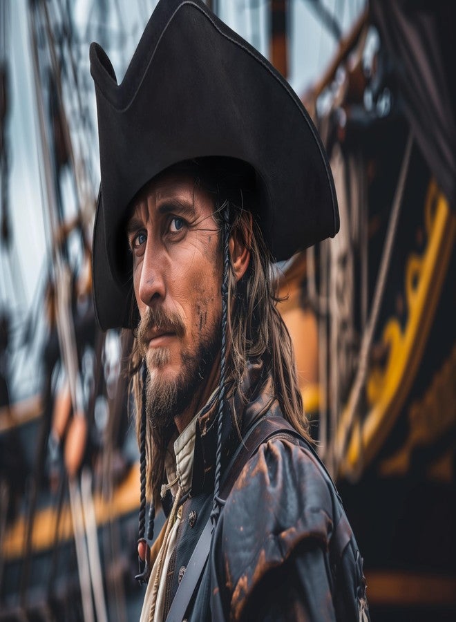 MCJC Pirate Hat, Pirates Of The Caribbean Merchandise, Adult Halloween Colonial Costume Accessories - Image 3