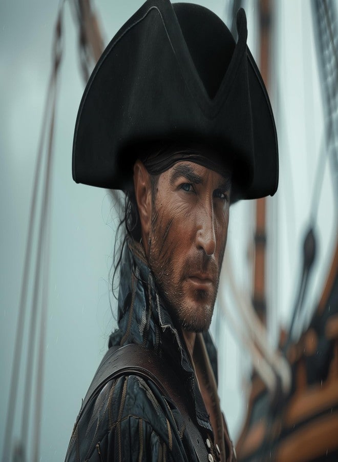 MCJC Pirate Hat, Pirates Of The Caribbean Merchandise, Adult Halloween Colonial Costume Accessories - Image 5