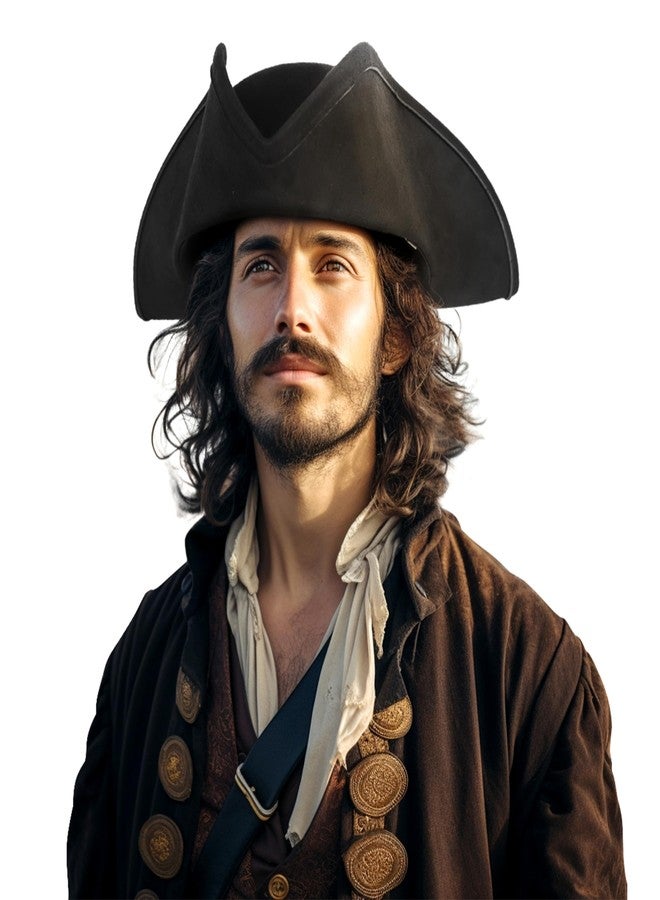 MCJC Pirate Hat, Pirates Of The Caribbean Merchandise, Adult Halloween Colonial Costume Accessories - Image 1