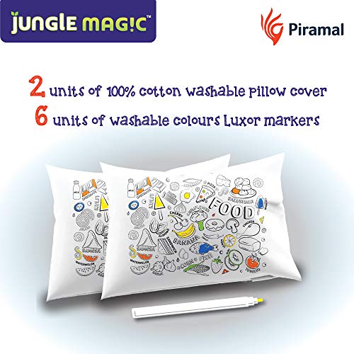 Jungle Magic Doodle Artz Food, Cotton, White - Image 3