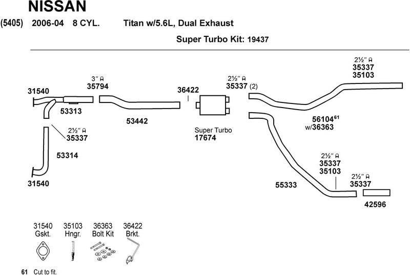 Walker حامل نظام العادم ووكر 35103 - Image 5