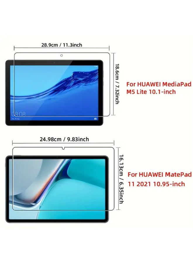 حامي شاشة زجاجي متميز مقوى 2 قطعة لجهاز MatePad 10.4 اللوحي، عالي الوضوح ومقاوم للبصمات - Image 2