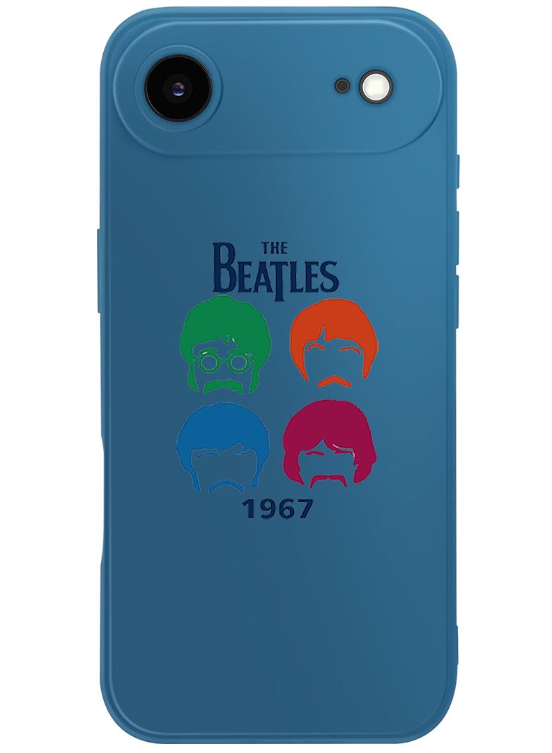 Theodor Protective Slim Fit Case Liquid Silicone Cover with Full Body Protection Anti-Scratch Shockproof Case For Apple iPhone 17 Air (Blue) The beatles - Image 1