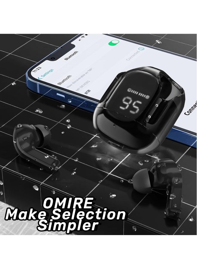 Generic - Transparent Bluetooth Earphones,Bluetooth 5.3 Wireless Microphone Earphones, In Ear Noise Reduction Bluetooth Earphones, Wireless Earphones, Sports Earphones for Listening to Music and Videos - Image 1
