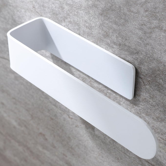 WHITE TOWEL RACK SELF ADHESIVE HAND TOWEL HOLDER TOWEL RING STAINLESS STEEL TOWEL BAR FOR BATHROOM OR KITCHEN WALL