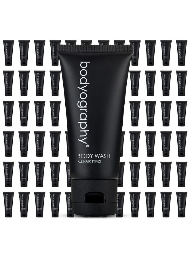 world amenities Bodyography Bulk Body Wash | 50 Count 1.4Oz | Lavender Peppermint Mini Travel Size Toiletries (100% Recyclable Tube With Flip Top Cap) Hotel Amenities.  - Image 1