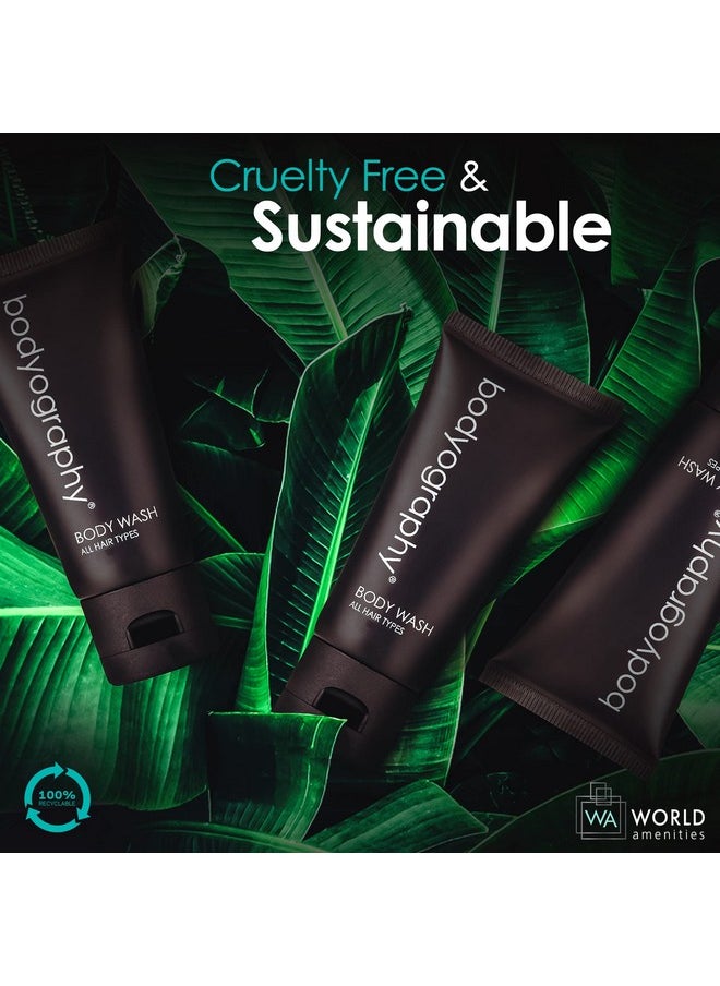 world amenities Bodyography Bulk Body Wash | 50 Count 1.4Oz | Lavender Peppermint Mini Travel Size Toiletries (100% Recyclable Tube With Flip Top Cap) Hotel Amenities.  - Image 5