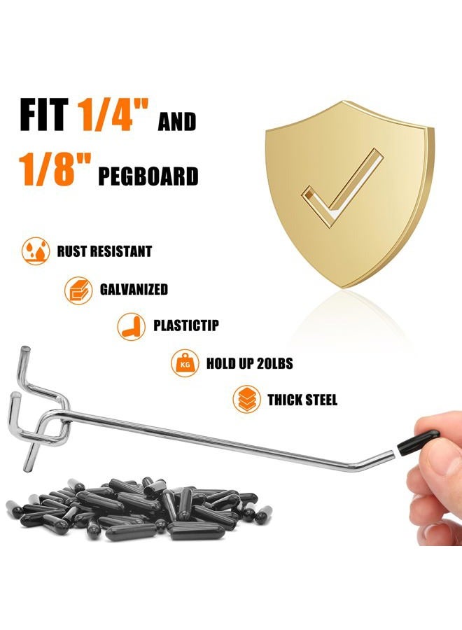 Scartink Pegboard Hooks Pegboard Accessories,8 inch,Pegboard Organizer Kit for Garage Organization,Tool Storage,16 Pack - Image 3