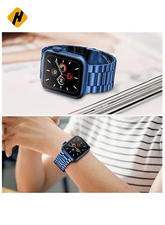HuHa Stainless Steel Strap Metal Bracelet For Apple Watch Series 7/6/5/4/3/2/SE - 41/40/38 mm  - Image 5