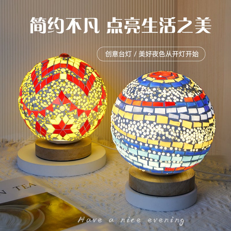 Mosaic DIY Table Lamp Craft Kit - Handmade Turkish Style Decoration & Gift - Image 4