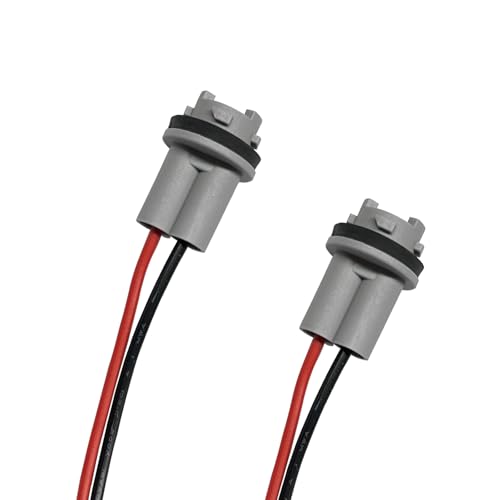 UHANBUT T15 Bulb Socket Pigtail Wiring Harness Adapter, 912 920 921 Pre-Wire Socket Connector, Nylon Base Sockets Adapter for Headlight, Turn Signal Light, Reverse Light Retrofit or Replacement (2PCS) - Image 1