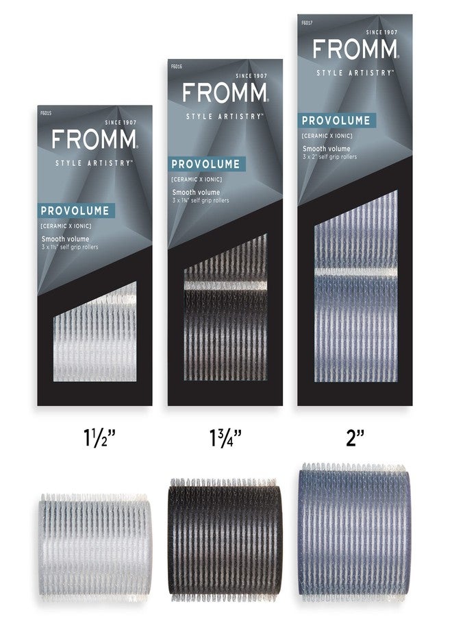 Fromm F6001 ProVolume 1.5", 1.75", 2" Ceramic Ionic Hair Rollers Bundle