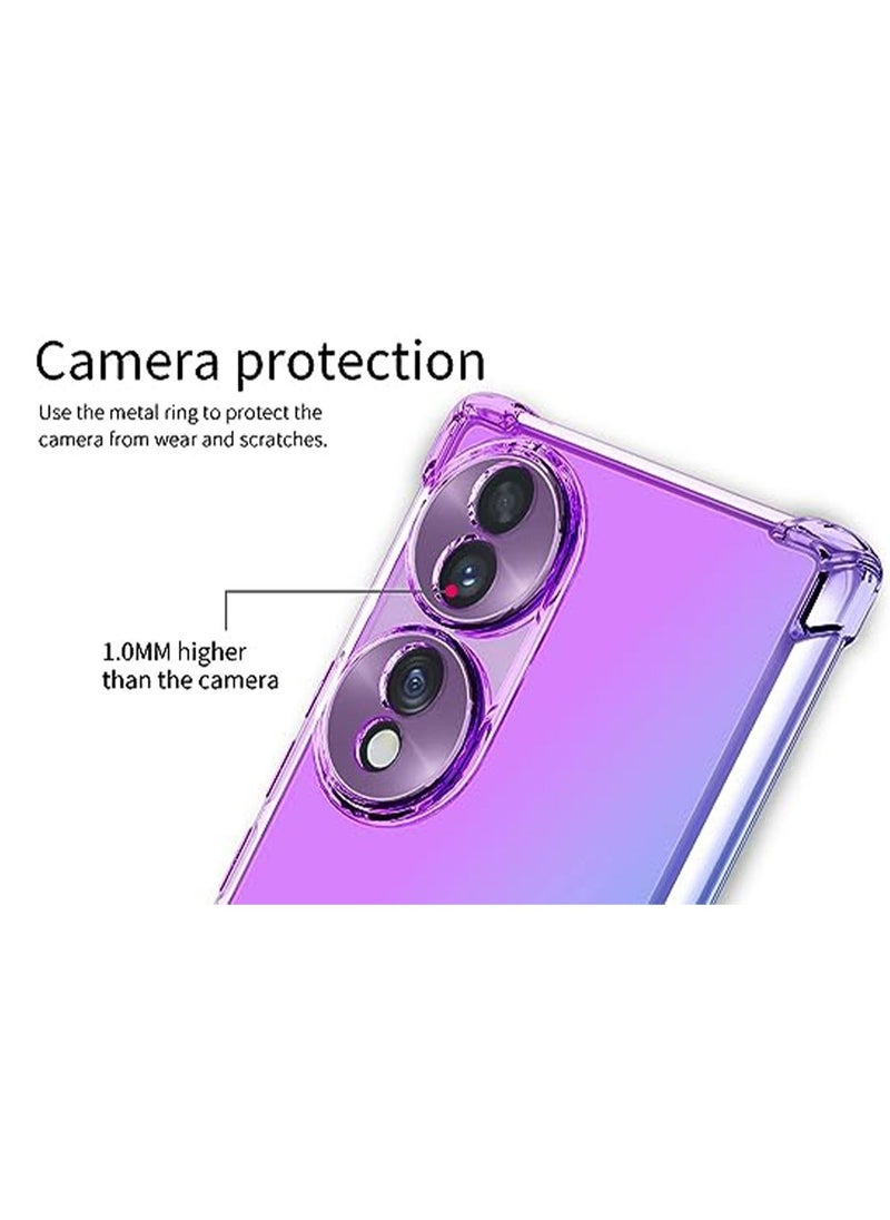 Honor 70 5G Case Cover, Honor 70 5G Flexible TPU Soft Edge Protector,Soft Silicone Shockproof Anti-Scratch Protective Bumper Transparent Case Corner for Honor 70 5G