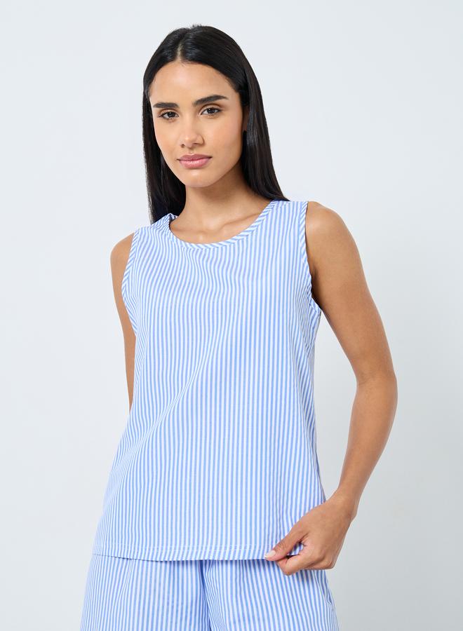 Styli Stripe Tank and Wide Leg Pyjama Set - Image 3