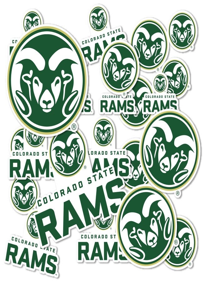 Desert Cactus Colorado State University Sticker Rams CSU Vinyl Decals Laptop Water Bottle Car Scrapbook Sheet T1 (Type 1-1) - Image 1