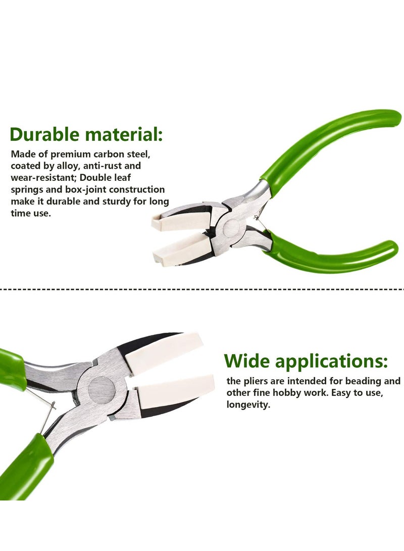 SYOSI 2 Pieces Jewelry Making Tool, 6 IN 1 Jewelry Bail Making Pliers and Nylon Jaw Flat Nose Pliers Loop Pliers for Jewelry Making Beading Looping Shaping Wire DIY Crafts  - Image 4