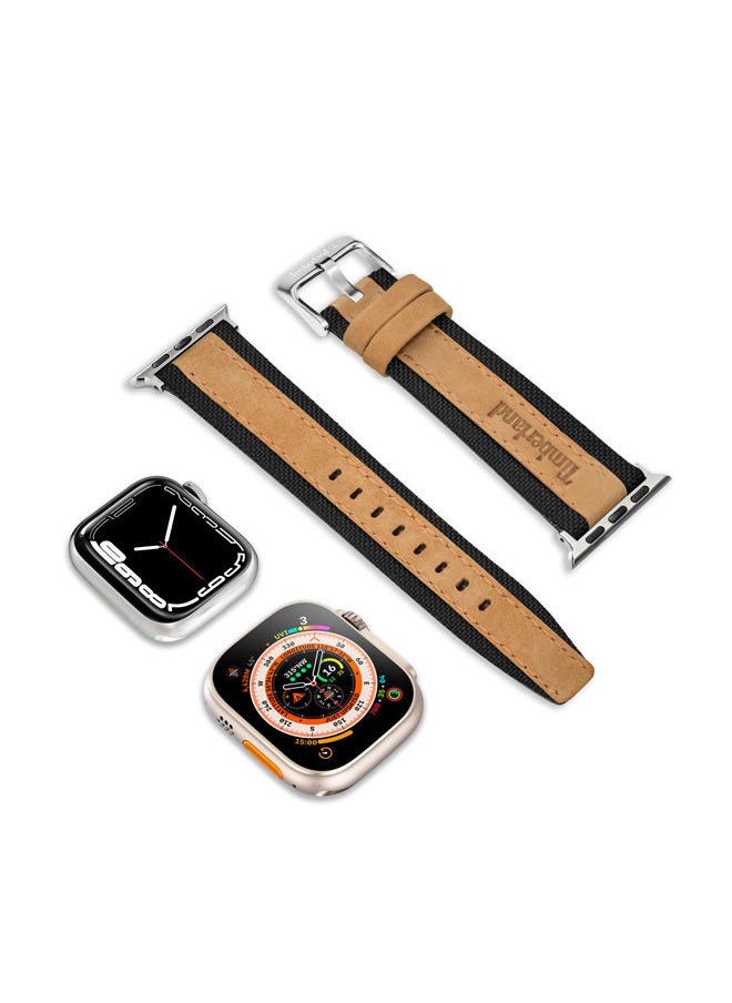Timberland - Timberland Arnett Black & Brown ReBOTL Unisex Universal Watch Strap 22mm - TDOUS0001704 - Image 1