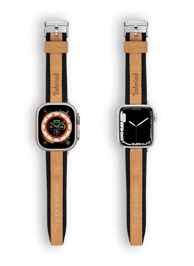 Timberland - Timberland Arnett Black & Brown ReBOTL Unisex Universal Watch Strap 22mm - TDOUS0001704 - Image 1