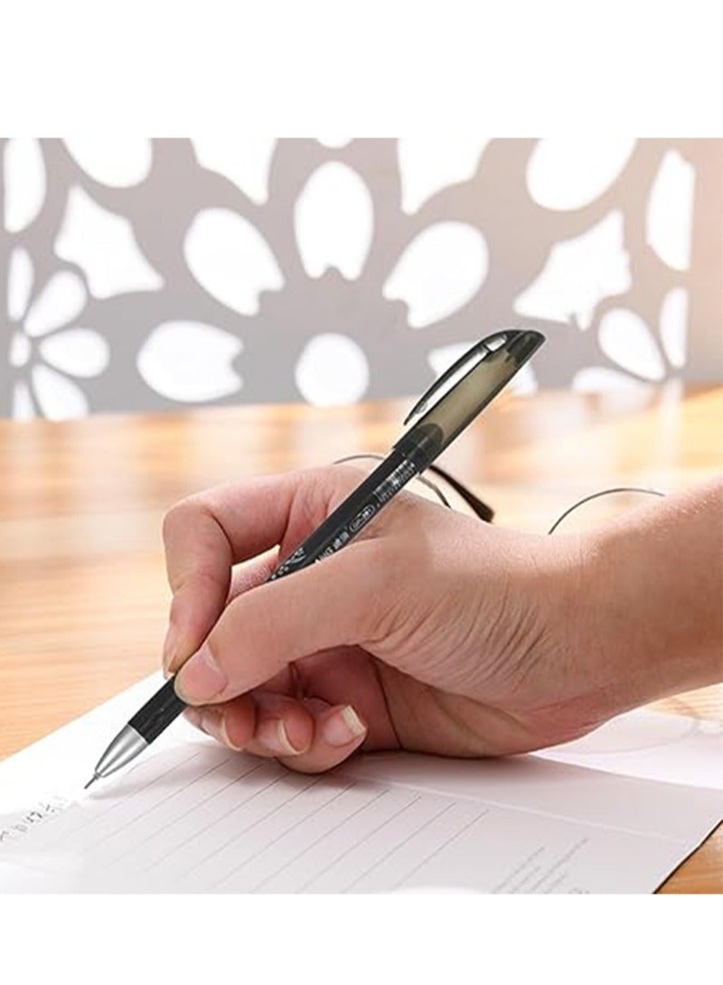 12 Pcs Erasable Pens 0.5mm, Fine Ballpoint Blue Ink Pens, Smooth Writing Gel Pen for Drawing Writing(Black) - Image 4