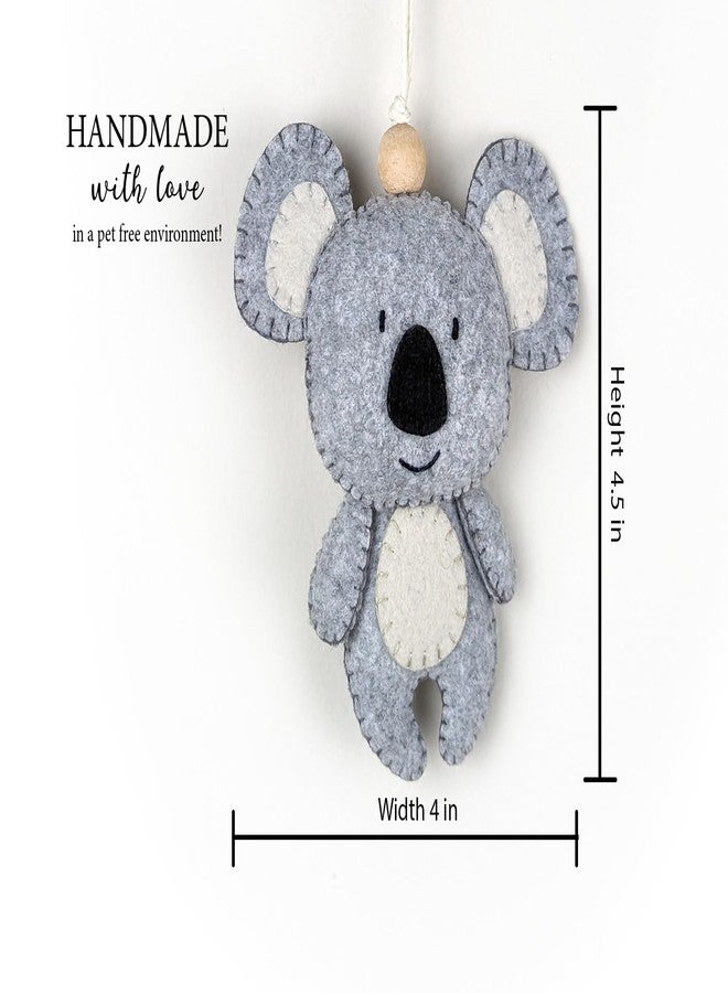 AGD Handmade Koala Bear Toy Hanging, Jungle Safari Kids Room Decoration Items, Birthdat Gifts for Children, Car Charm, School Bag Accessory, Baby Room Decor (Pack of 1) - Image 3