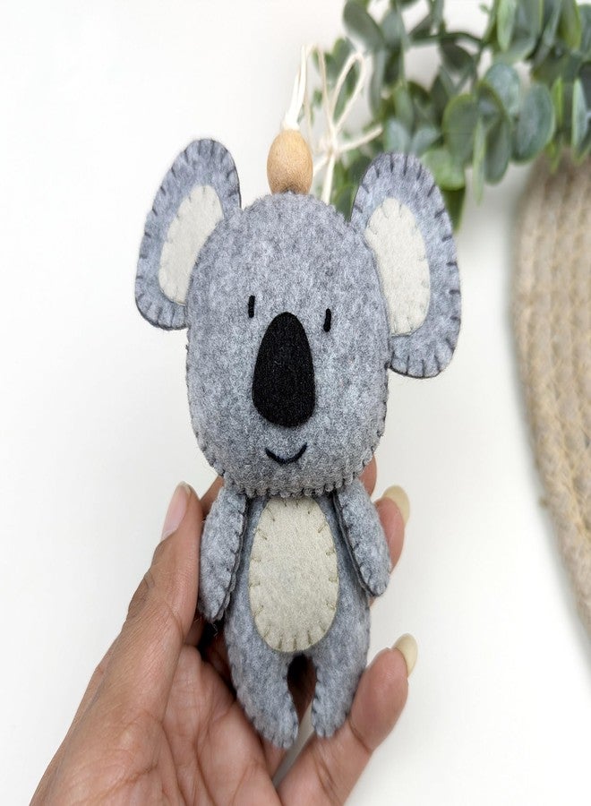 AGD Handmade Koala Bear Toy Hanging, Jungle Safari Kids Room Decoration Items, Birthdat Gifts for Children, Car Charm, School Bag Accessory, Baby Room Decor (Pack of 1) - Image 1