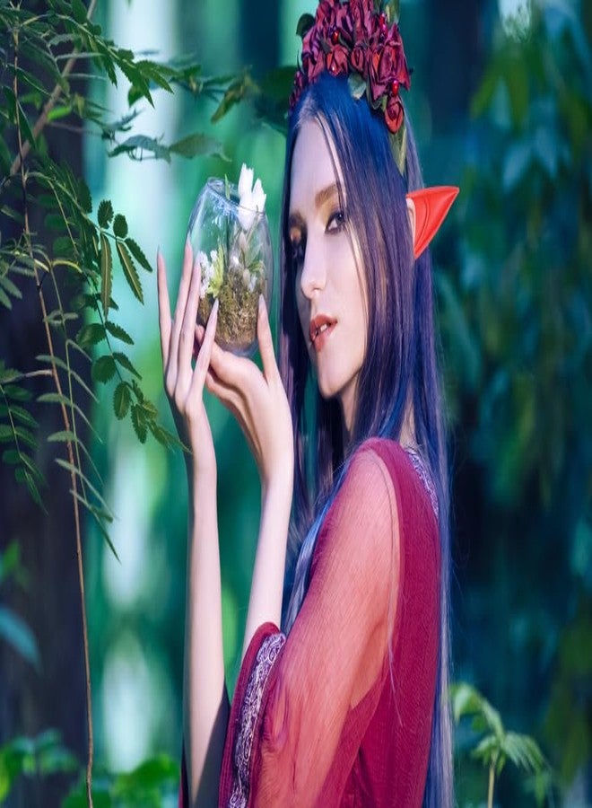 FRESHME Renaissance Accessories Fairy Elf Ears - 2 Pairs Blue Elven Vampire Fairy Ears Makeup Renaissance Cosplay Dress Up Halloween Christmas Masquerade Costume Accessories - Image 5