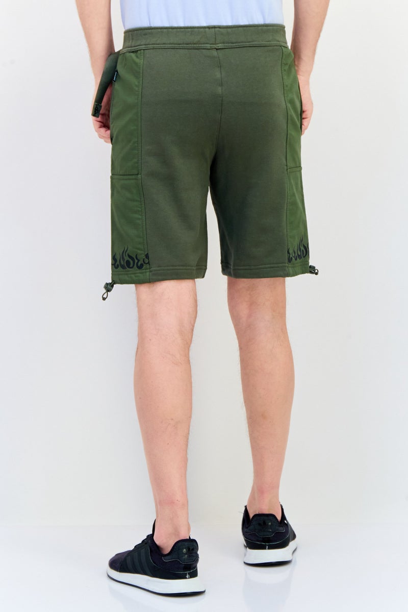 PUMA Men Relaxed Fit Brand Logo Training Shorts, Olive  - Image 4