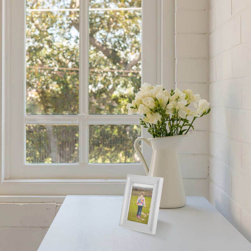 Display Picture Frame: Wood 6-Inch Photo Frame - Multi-Use Empty Picture Display Stand For Desk - Family Memories Record - Image 5