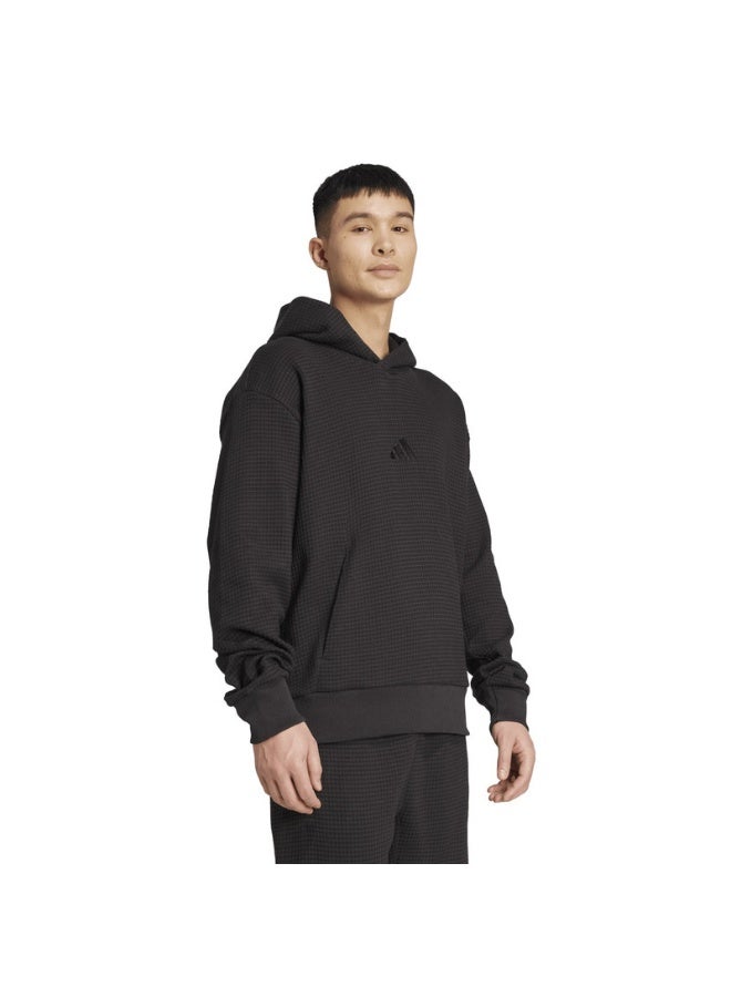 Adidas BLACK All Szn Waffle Knit Hoodie for Men | Best Price KSA