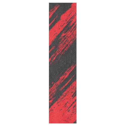 ElliTarr Skateboard Grip Tape Sheet 44 x 10 Inch Longboard Grip Tape Griptape Skateboard Scooter Sandpaper Griptape Red and Black - Image 1