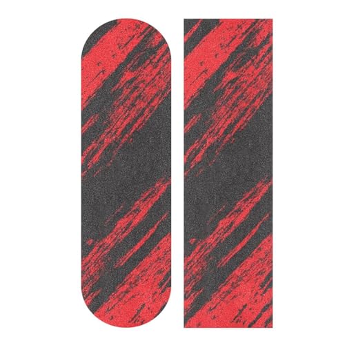 ElliTarr Skateboard Grip Tape Sheet 44 x 10 Inch Longboard Grip Tape Griptape Skateboard Scooter Sandpaper Griptape Red and Black - Image 5