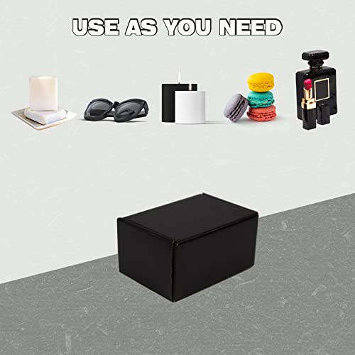 Sodissa 6x4x3 Inches Shipping Boxes Pack of 25, Packaging Corrugated Cardboard Mailer Boxes for Small Bussiness, Black - Image 4