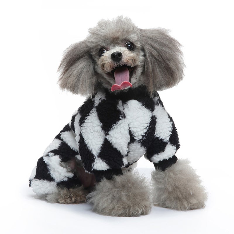 Footed Dog Clothes Portable Flannel Dog Pajamas Furry Puppy Costume Puppy Accessory - Image 1