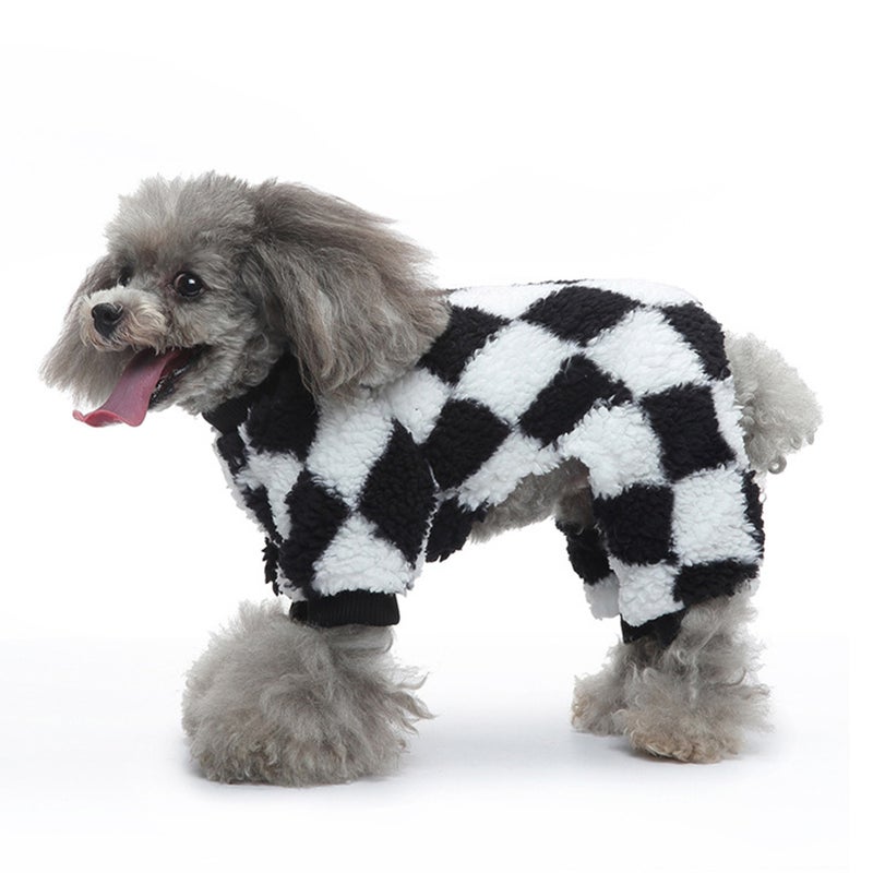 Footed Dog Clothes Portable Flannel Dog Pajamas Furry Puppy Costume Puppy Accessory - Image 4