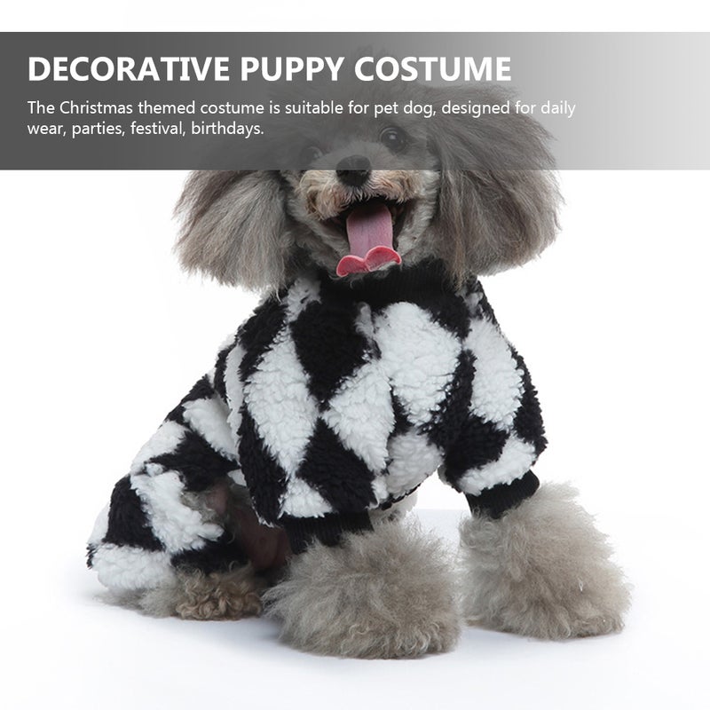 Footed Dog Clothes Portable Flannel Dog Pajamas Furry Puppy Costume Puppy Accessory - Image 5