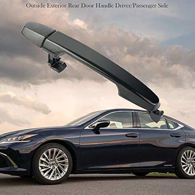 ريحني مقبض باب خلفي خارجي من كوبارت للسائق متوافق مع كامري 20032013 كورولا مات 20032008 ريكس موديلات 2002 2003 2004 2005 2006 بدون فتحة مفتاح - Image 4