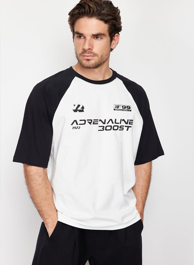 trendyol Oversize Fit  Printed T-Shirt TMNSS24TS00139 - Image 1
