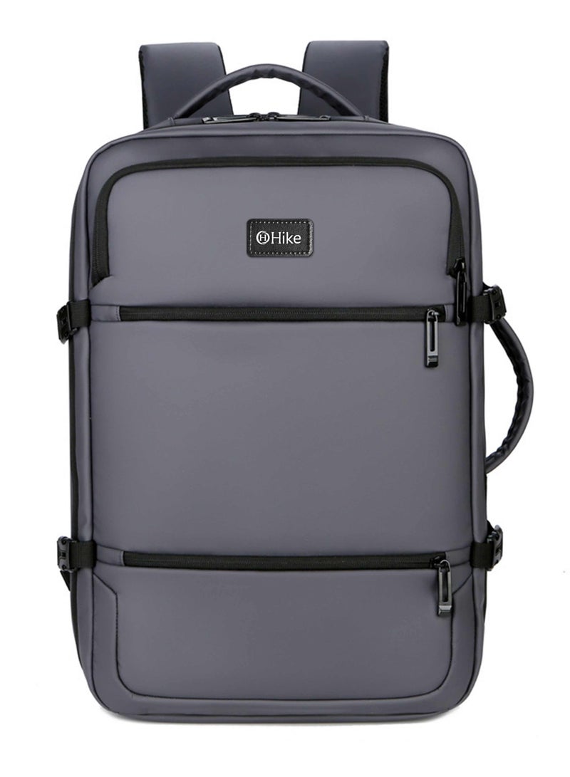 هايك Hike Premium Unisex Backpack Water Resistant Laptop Daypack with 360° Degree Opening and Separate Laptop Compartment for Travel/Business/College, HK2026-GREY - Image 2