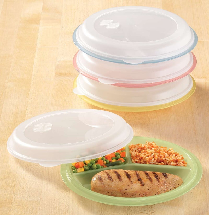 مايلز كيمبال Miles Kimball Divide Plates وحاويات تخزين الطعام - مجموعة من 4 - Image 2