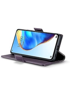 ماركة غير محددة حافظة محمية بتقنية RFID لهاتف Xiaomi 10T 5G \/ Xiaomi 10T Pro 5G، جلد متين، حامل بطاقات قابل للطي، إغلاق مغناطيسي، مقاومة للصدمات، قلب الحافظة (بنفسجي)  - Image 2