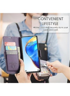 ماركة غير محددة حافظة محمية بتقنية RFID لهاتف Xiaomi 10T 5G \/ Xiaomi 10T Pro 5G، جلد متين، حامل بطاقات قابل للطي، إغلاق مغناطيسي، مقاومة للصدمات، قلب الحافظة (بنفسجي)  - Image 5