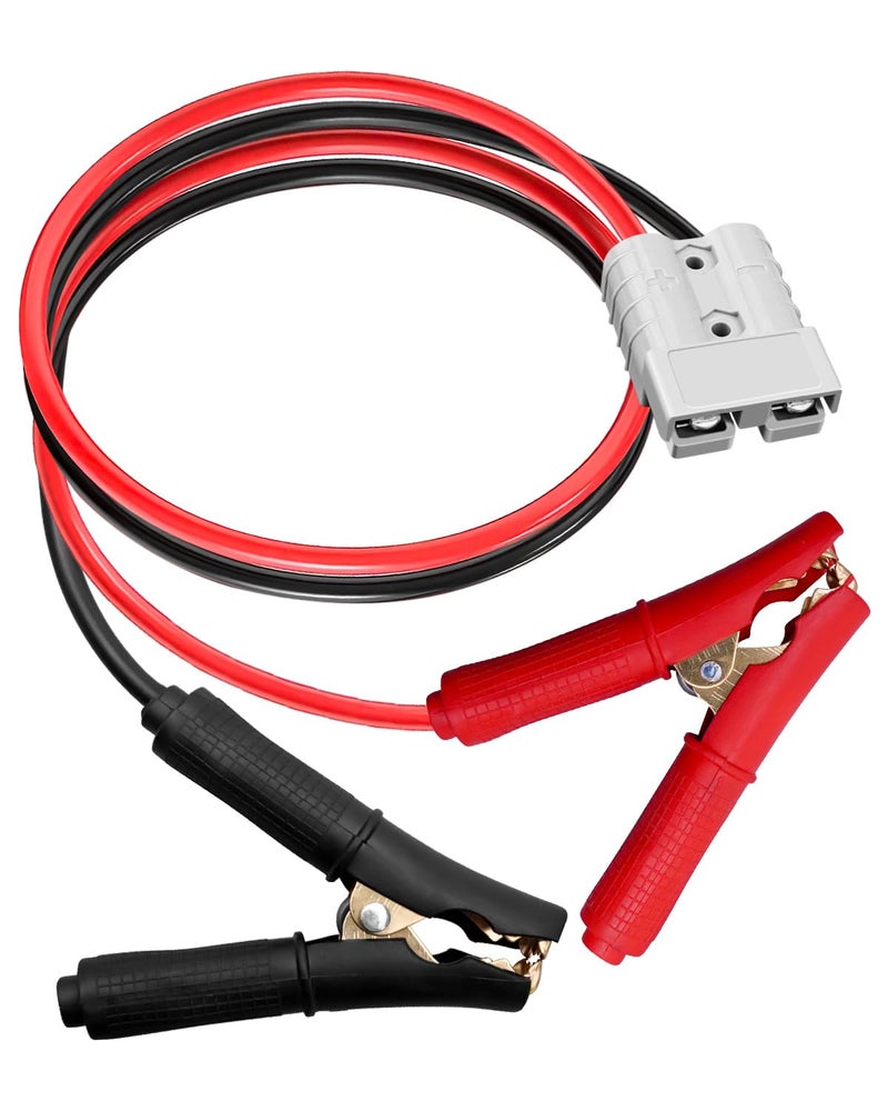 BOQNZN 50A Anderson Connector with 10AWG Battery Alligator Clip 600V Cable Towing Winch Quick Connect Plug 1m328ft Battery Clamps Cable for Car Forklift Golf Cart Battery Charging - Image 2