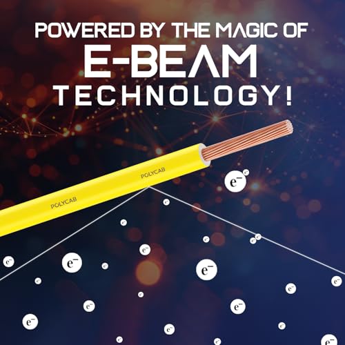 Polycab Suprema 2.5 sqmm Electron beam technology housewire|2.505C heat withstand capacity| No melt-No drip PVC insulation| 60 years product life|85% higher current carrying capacity|90M coil【Yellow】 - Image 3