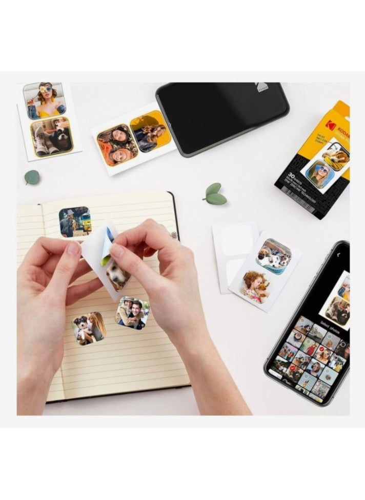 Kodak Kodak 2 x 3 inch Premium Zink Pre-Cut Sticker Photo Paper Sheets (30 Pack)  - Image 4