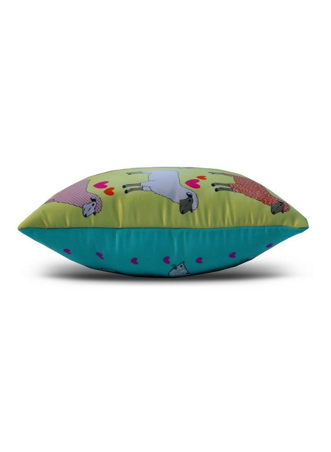Welhome Valentine Polyester Cushion Cover - 15"x15", Multicolour - Image 4