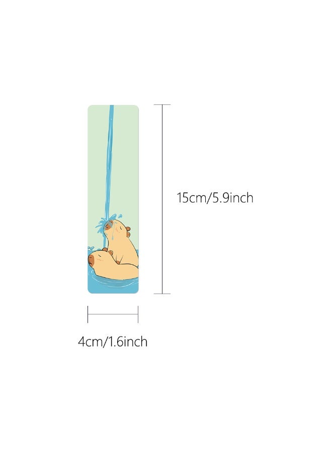 30 قطعة من علامات مرجعية على شكل كابيبارا للأطفال، علامات مرجعية مضحكة، علامات مرجعية لطيفة على شكل كابيبارا للمدرسة والمكتب والطلاب والمراهقين وعشاق قراءة الكتب، هدايا الفصل الدراسي - Image 3
