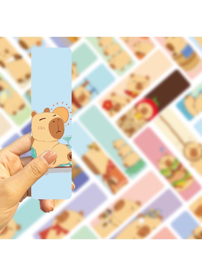 30 قطعة من علامات مرجعية على شكل كابيبارا للأطفال، علامات مرجعية مضحكة، علامات مرجعية لطيفة على شكل كابيبارا للمدرسة والمكتب والطلاب والمراهقين وعشاق قراءة الكتب، هدايا الفصل الدراسي - Image 4