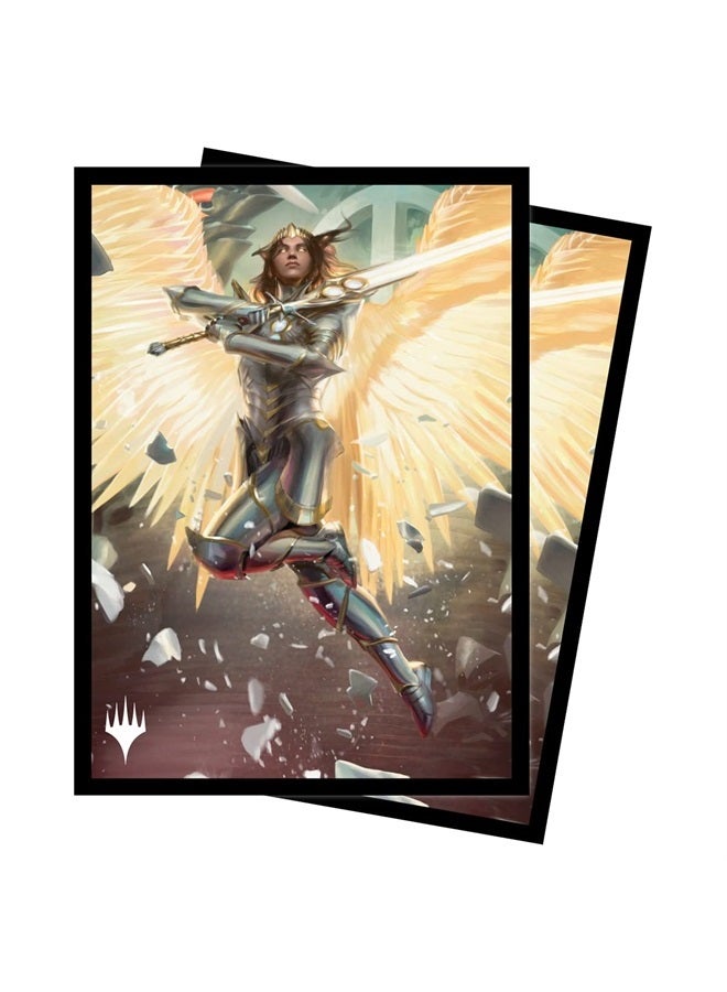 Ultra PRO - March of The Machine 100ct Deck Protector Sleeves ft. Archangel Elspeth for Magic: The Gathering, Protect & Store Collectible Trading Cards & Gaming Cards, Prevent Card Damage - Image 1