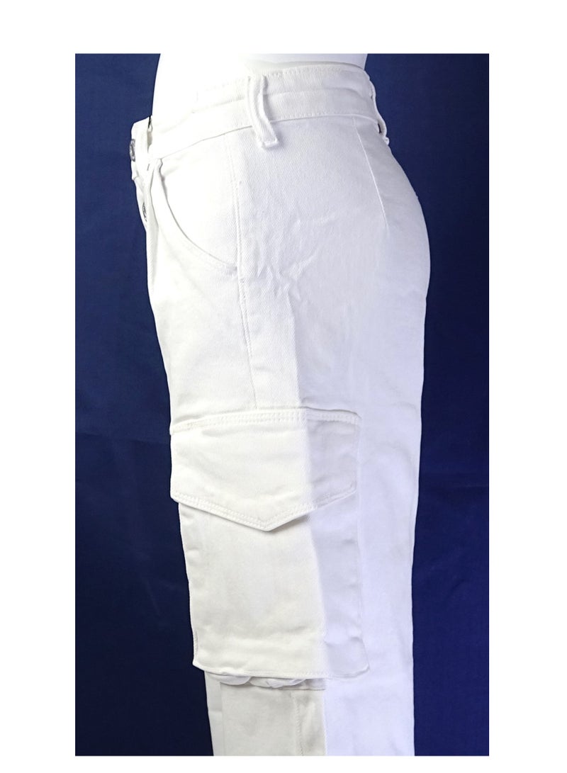 SHELTER "Girls' pants with a buttoned waistband, multiple pockets, and solid colors from the Shelter collection 23022." - Image 5